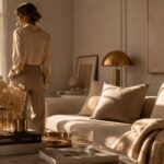 Elegante luxuriöse Wohnatmosphäre mit harmonischen Naturfarben und moderner Farbpsychologie
