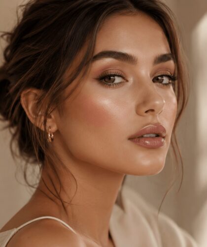 Elegantes modernes Soft Glam Make-up mit natürlicher luxuriöser Ausstrahlung